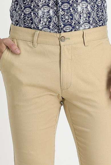 Erkek Giyim - KOYU BEJ 52 Beden Regular Fit Kanvas / Chino Pantolon
