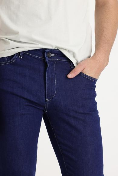 Erkek Giyim - KOYU LACİVERT 38 Beden Slim Fit Denim Pantolon
