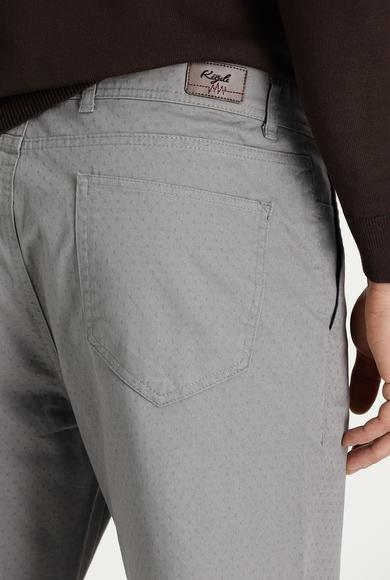 Erkek Giyim - ORTA GRİ 54 Beden Relax Fit Desenli Spor Pantolon