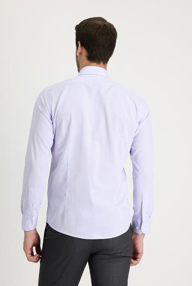 Erkek Giyim - LİLA L Beden Uzun Kol Slim Fit Gömlek
