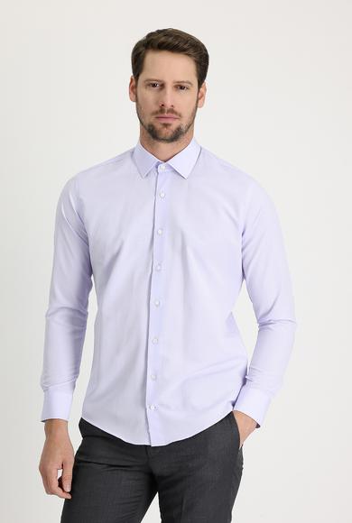Erkek Giyim - LİLA L Beden Uzun Kol Slim Fit Gömlek