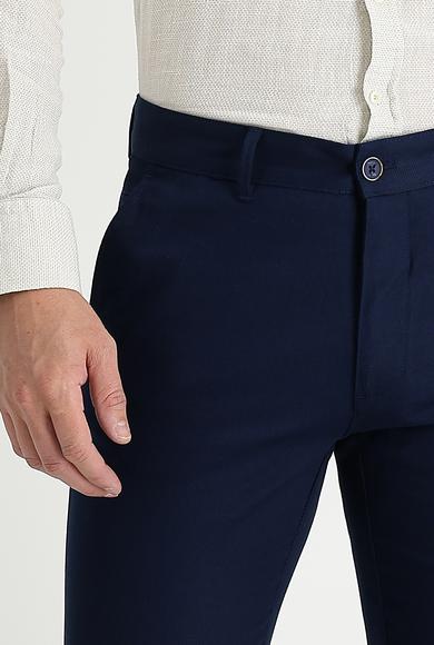 Erkek Giyim - ORTA LACİVERT 46 Beden Slim Fit Spor Pantolon