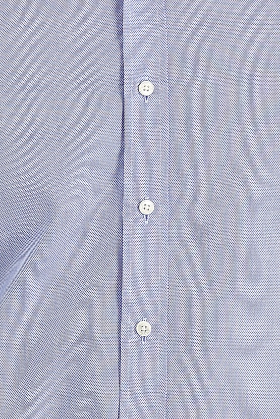 Erkek Giyim - Techno-Line Gümüş İyonlu Slim Fit Desenli Gömlek