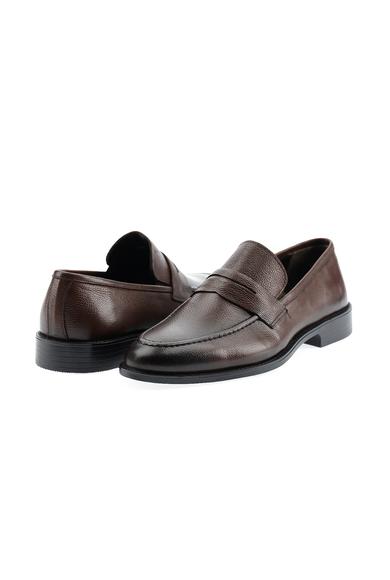 Erkek Giyim - ORTA KAHVE 42 Beden Klasik Deri Ayakkabı
