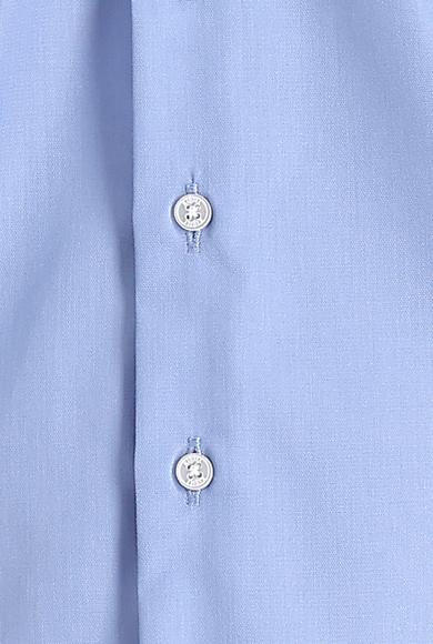 Erkek Giyim - AÇIK MAVİ M Beden Uzun Kol Slim Fit Non Iron Gömlek