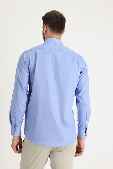 Erkek Giyim - AQUA MAVİSİ S Beden Uzun Kol Non Iron Klasik Gömlek