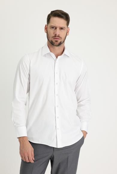 Erkek Giyim - BEYAZ 5X Beden Uzun Kol Non Iron Klasik Gömlek
