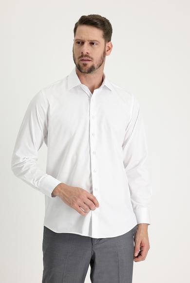 Erkek Giyim - BEYAZ S Beden Uzun Kol Non Iron Klasik Gömlek