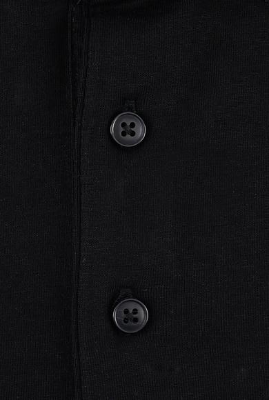 Erkek Giyim - SİYAH 4X Beden Büyük Beden Polo Yaka Süprem Tişört