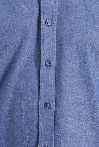 Erkek Giyim - İNDİGO XL Beden Uzun Kol Slim Fit Gömlek