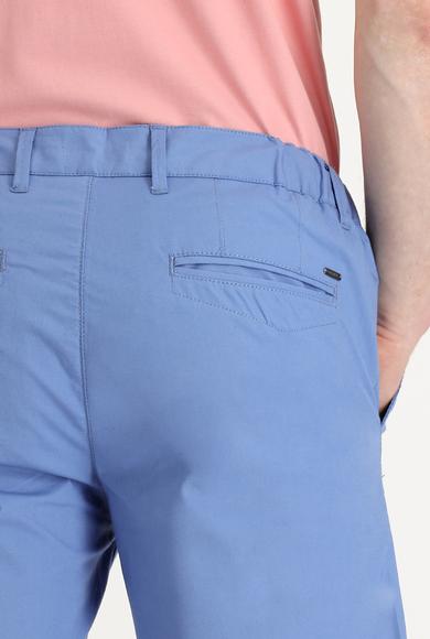 Erkek Giyim - AÇIK MAVİ 50 Beden Slim Fit Bermuda Şort