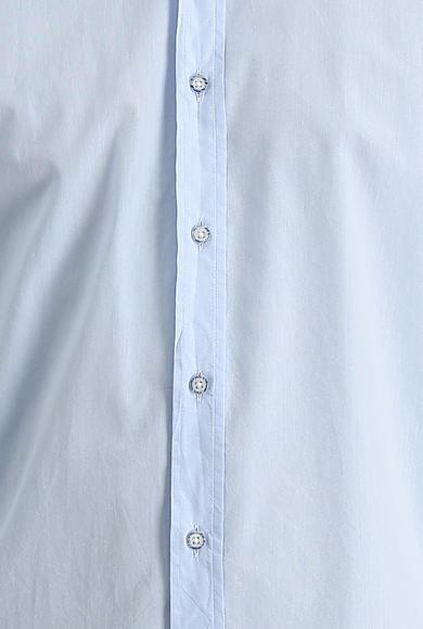 Erkek Giyim - AÇIK MAVİ S Beden Uzun Kol Slim Fit Gömlek