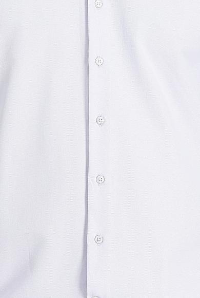 Erkek Giyim - LİLA S Beden Uzun Kol Slim Fit Desenli Klasik Gömlek