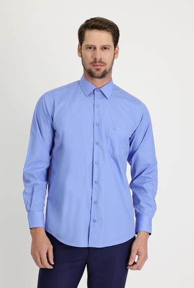 Erkek Giyim - AQUA MAVİSİ L Beden Uzun Kol Klasik Gömlek