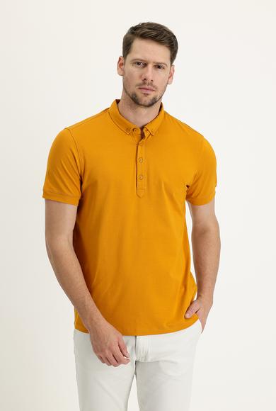 Erkek Giyim - SAFRAN XL Beden Yarım İtalyan Yaka Regular Fit Süprem Tişört