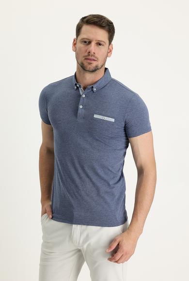 Erkek Giyim - İNDİGO XL Beden Polo Yaka Slim Fit Tişört