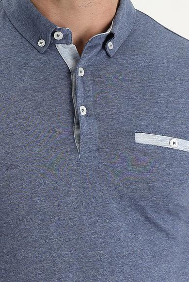 Erkek Giyim - İNDİGO XL Beden Polo Yaka Slim Fit Tişört