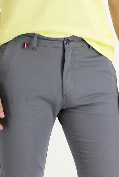Erkek Giyim - ORTA GRİ 68 Beden Desenli Spor Pantolon