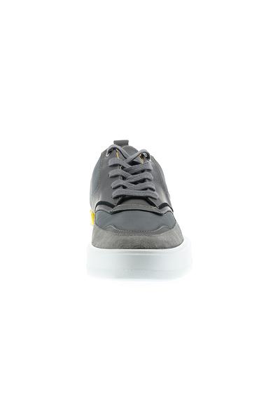 Erkek Giyim - ORTA GRİ 41 Beden Sneaker Deri Ayakkabı