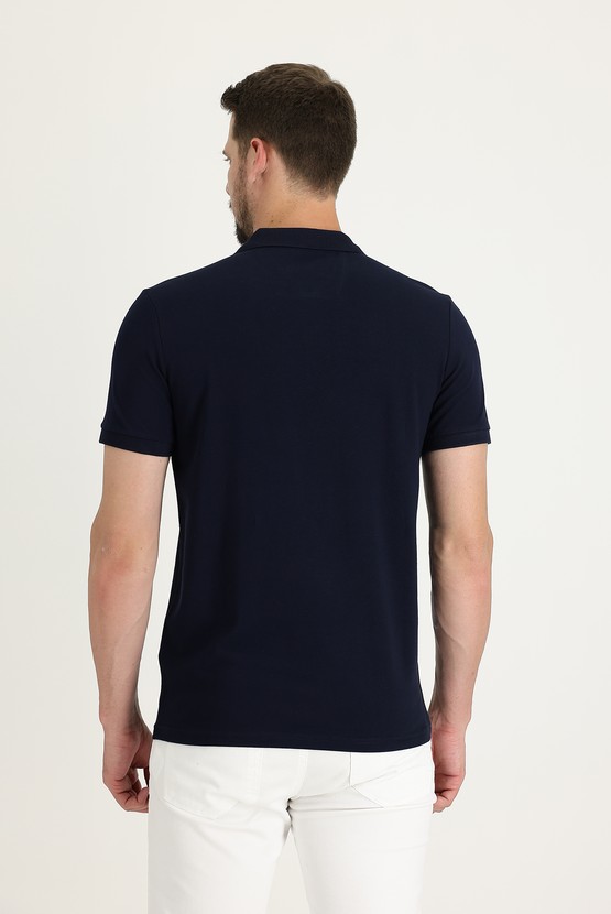 Erkek Giyim - Polo Yaka Baskılı Tişört