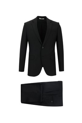 Siyah
      
      Slim Fit Klasik Çizgili Takım Elbise Kigili