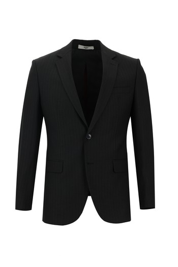 Siyah
      
      Slim Fit Klasik Çizgili Takım Elbise_1