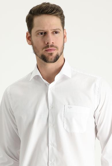 Erkek Giyim - BEYAZ 4X Beden Uzun Kol Klasik Gömlek
