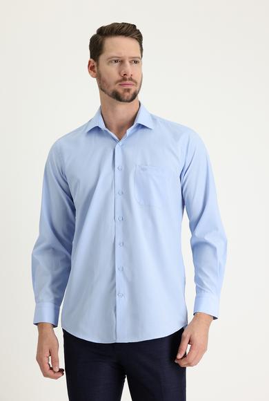 Erkek Giyim - UÇUK MAVİ 4X Beden Uzun Kol Klasik Gömlek