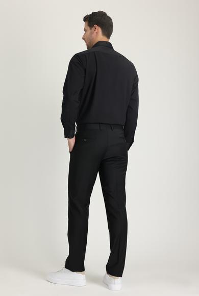 Erkek Giyim - SİYAH 52 Beden Yünlü Klasik Pantolon