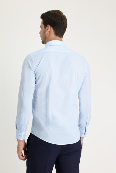 Erkek Giyim - UÇUK MAVİ L Beden Uzun Kol Slim Fit Klasik Gömlek