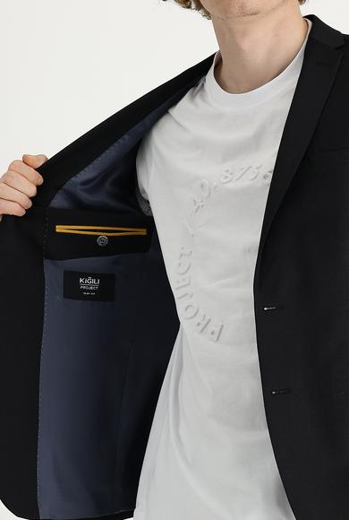 Erkek Giyim - SİYAH 42 Beden Süper Slim Fit Klasik Ceket