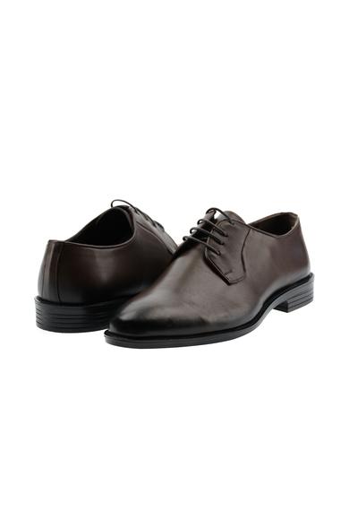 Erkek Giyim - KOYU KAHVE 44 Beden Bağcıklı Klasik  Ayakkabı