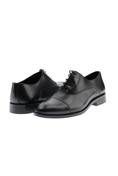 Erkek Giyim - SİYAH 42 Beden Bağcıklı Klasik Deri Ayakkabı