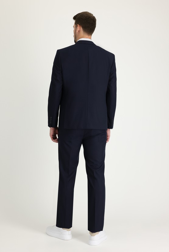 Erkek Giyim - Slim Fit Yelekli Klasik Takım Elbise