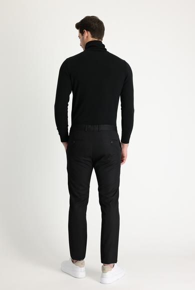 Erkek Giyim - SİYAH 50 Beden Süper Slim Fit Klasik Pantolon