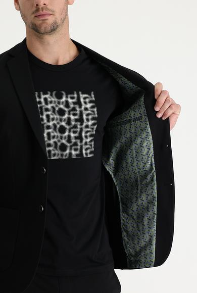 Erkek Giyim - SİYAH 52 Beden Süper Slim Fit Blazer Ceket