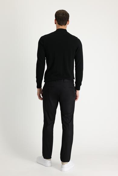 Erkek Giyim - SİYAH 48 Beden Süper Slim Fit Klasik Pantolon