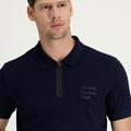  Polo Yaka Slim Fit Baskılı Fermuarlı Tişört