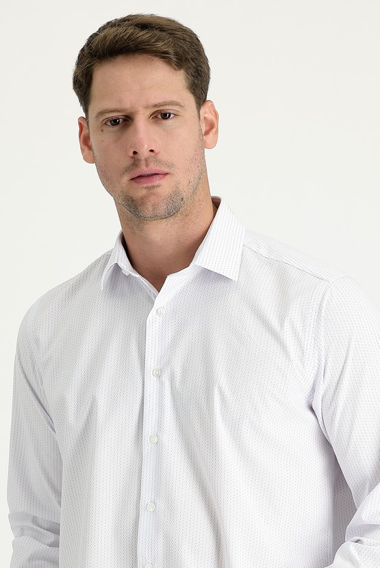 Erkek Giyim - Uzun Kol Regular Fit Çizgili Gömlek