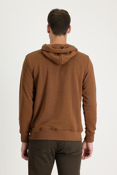 Erkek Giyim - TARÇIN XL Beden Kapüşonlu Slim Fit Baskılı Sweatshirt