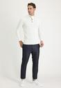  ORTA FÜME  Süper Slim Fit Desenli Klasik Pantolon