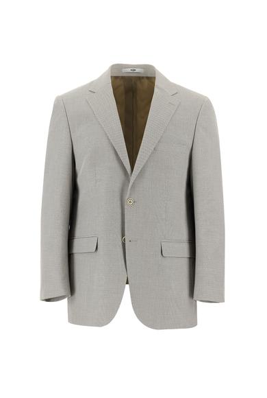 Erkek Giyim - AÇIK BEJ 62 Beden Klasik Desenli Ceket