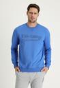  HAVACI MAVİ  Bisiklet Yaka Slim Fit Baskılı Sweatshirt