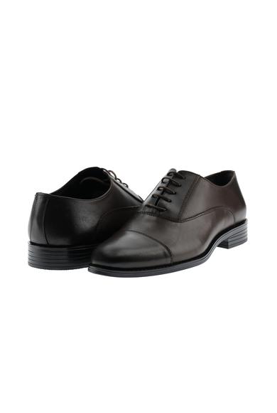 Erkek Giyim - KOYU KAHVE 40 Beden Bağcıklı Klasik Deri Ayakkabı