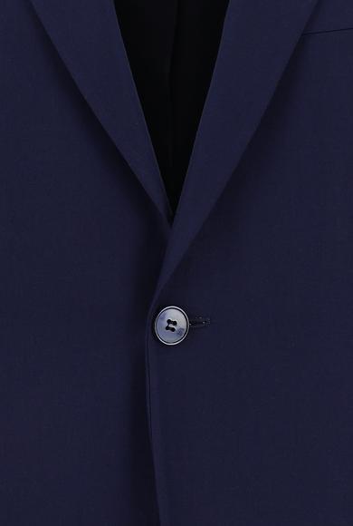 Erkek Giyim - AÇIK LACİVERT 62 Beden Slim Fit Klasik Takım Elbise