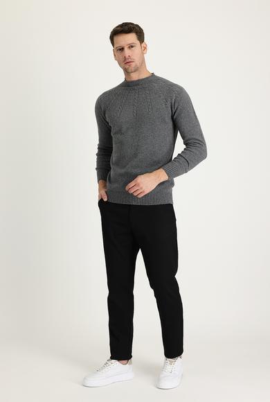 Erkek Giyim - SİYAH 50 Beden Regular Fit Spor Pantolon