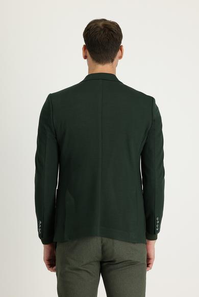 Erkek Giyim - KOYU YEŞİL 60 Beden Relax Fit Ceket