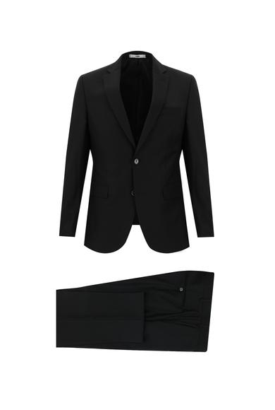Erkek Giyim - SİYAH 54 Beden Slim Fit Klasik Takım Elbise