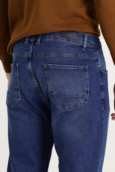 Erkek Giyim - ORTA LACİVERT 60 Beden Regular Fit Denim Pantolon