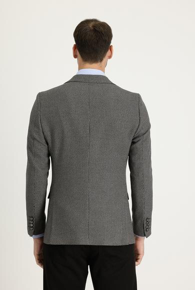 Erkek Giyim - ACI KAHVE 54 Beden Klasik Desenli Ceket